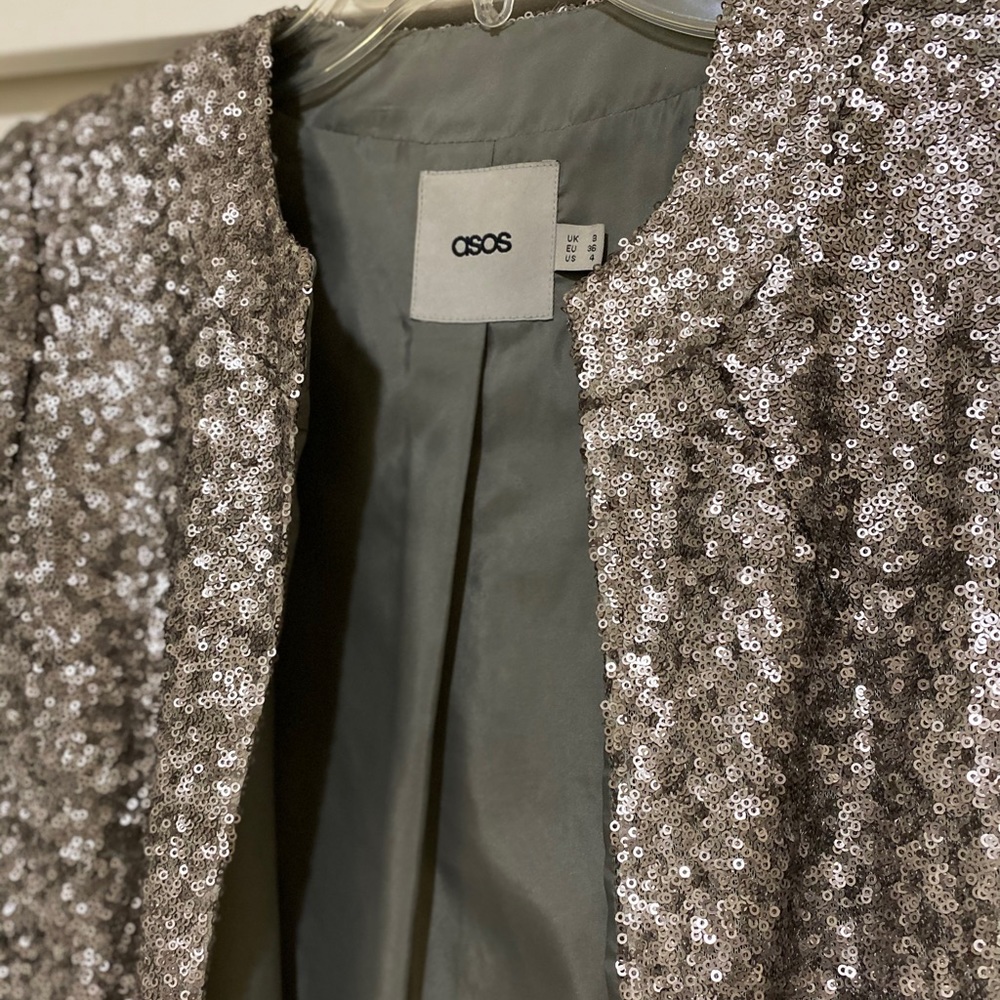 Silver Sequins Blazer